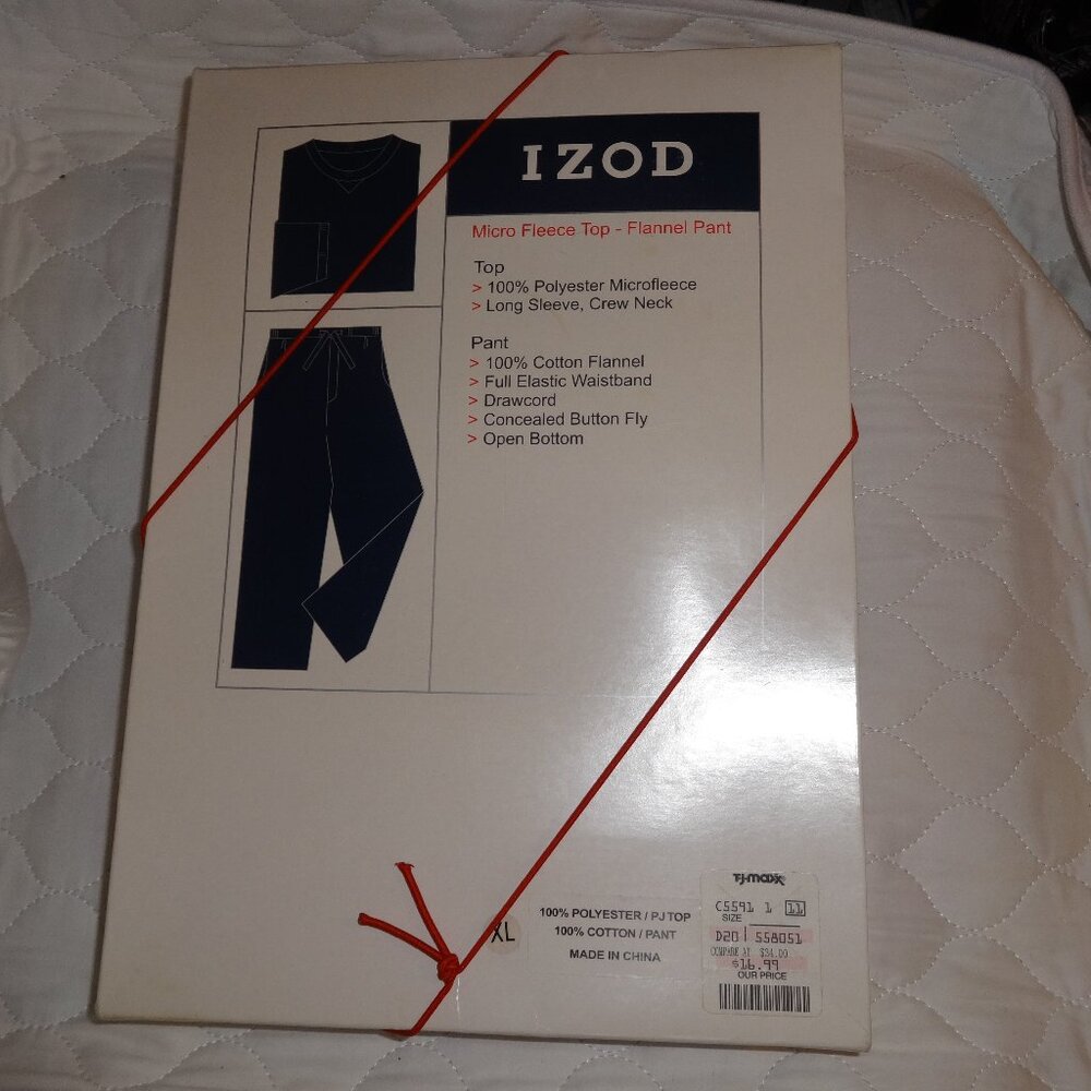 IZOD PAJAMA SET FOR MEN SIZE XL NWT